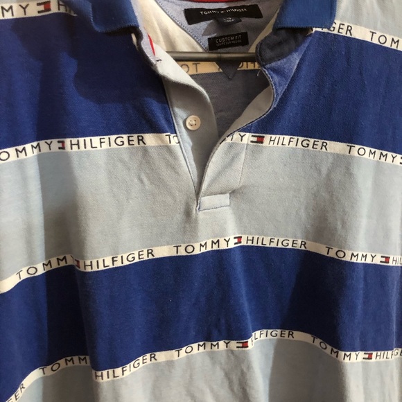 Tommy Hilfiger Polo Men’s Large blue custom fit - Picture 4 of 13
